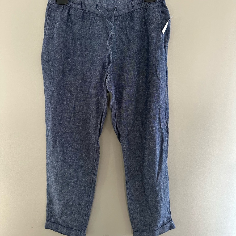 Women’s Blue Linen Pants